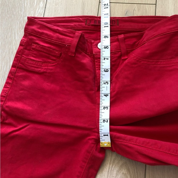 J Brand 811 Mid Rise Skinny Leg Pants in Bright Red Size 26 - Picture 8 of 14
